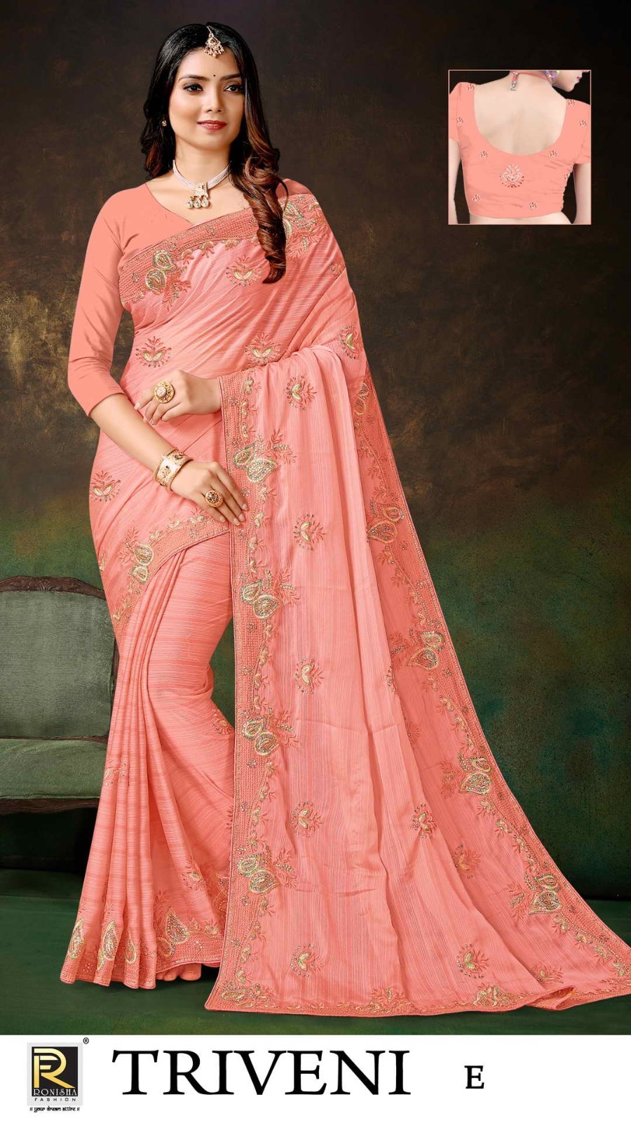 Ronisha Triveni Designer Sarees Catalog Lowest Price